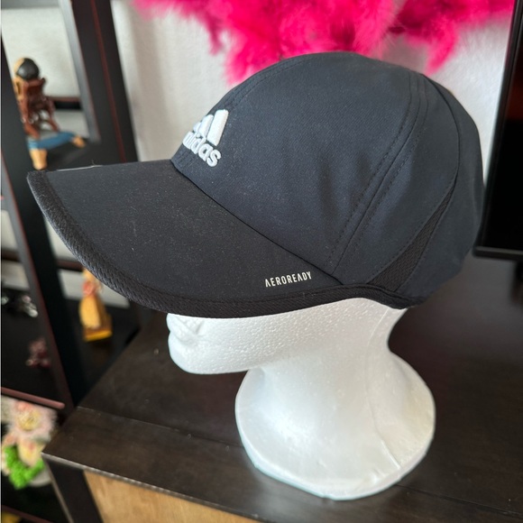 Adidas Polyester Black Aeroready Athletic Cap UPF 50 - Picture 6 of 11
